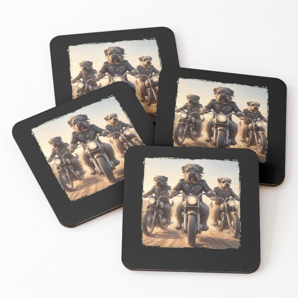 Item preview, Funny Bouvier des Flandres Motorcycle Meme Dog Lover designed and sold by DoodleTortle.