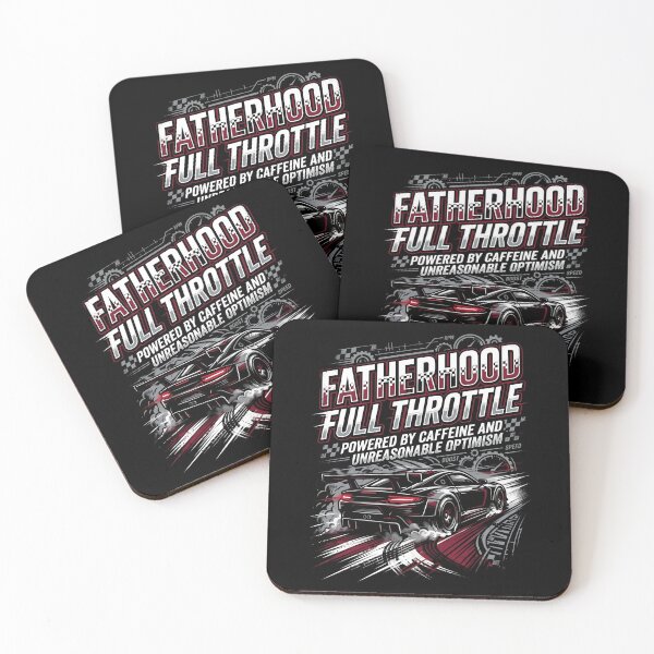 Item preview, Fatherhood Full Throttle Powered by Caffeine and Optimism designed and sold by Fenay Designs.