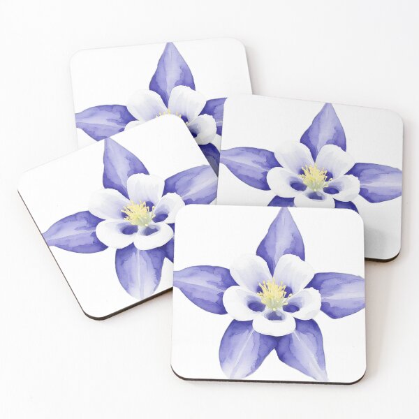 Item preview, Colorado Columbine Flower - watercolor designed and sold by Mia's Menagerie.