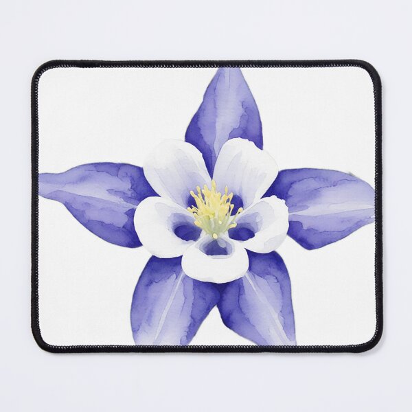 Item preview, Colorado Columbine Flower - watercolor designed and sold by Mia's Menagerie.