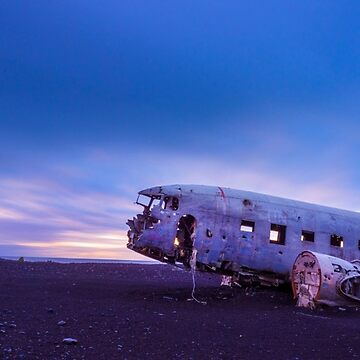 Artwork thumbnail, DC-3 Plane Iceland Panorama by Adrian Alford Photography