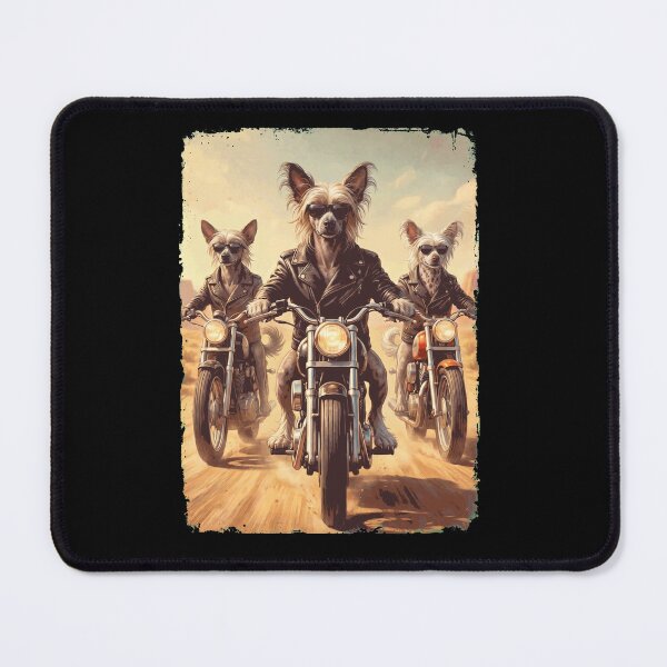 Item preview, Funny Chinese Crested Dog Motorcycle Meme Dog Lover designed and sold by DoodleTortle.