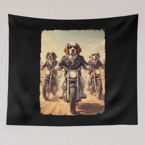 Item preview, Funny Clumber Spaniel Motorcycle Meme Dog Lover designed and sold by DoodleTortle.