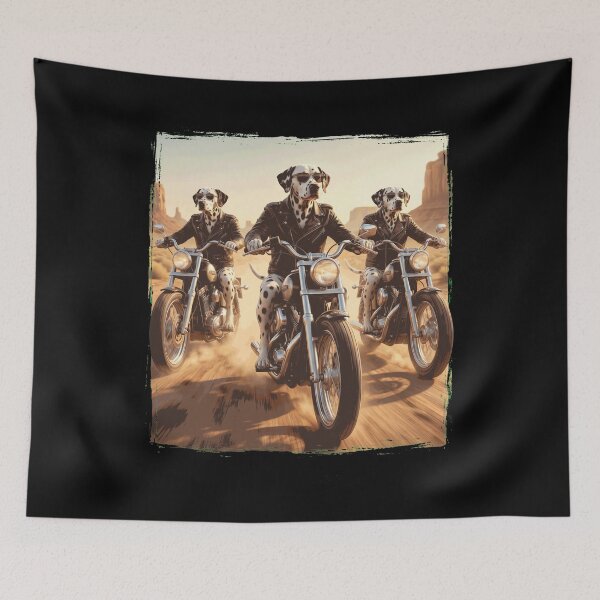 Item preview, Funny Dalmatian Motorcycle Meme Dog Lover designed and sold by DoodleTortle.
