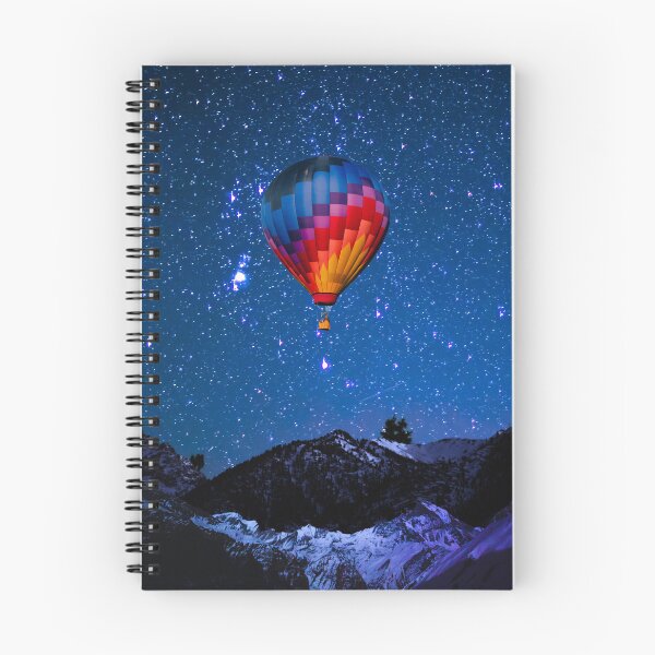 Item preview, Colorful Hot Air Balloon Under Starry Night Sky designed and sold by berwies-artwork.