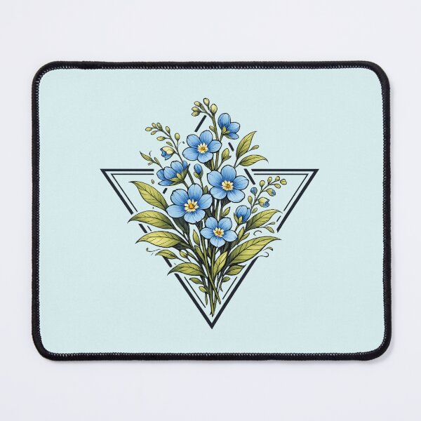 Item preview, Blue Floral Bouquet – Botanical Geometric Design designed and sold by avocado_guy.