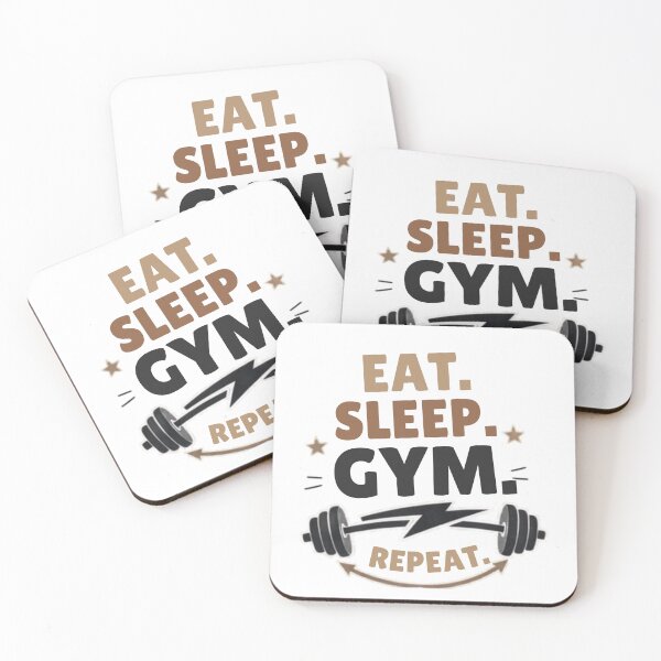 Item preview, Eat Sleep Gym Repeat Minimal Fitness Shirt — Gym Motivation Workout Lifestyle designed and sold by Raven Studios.