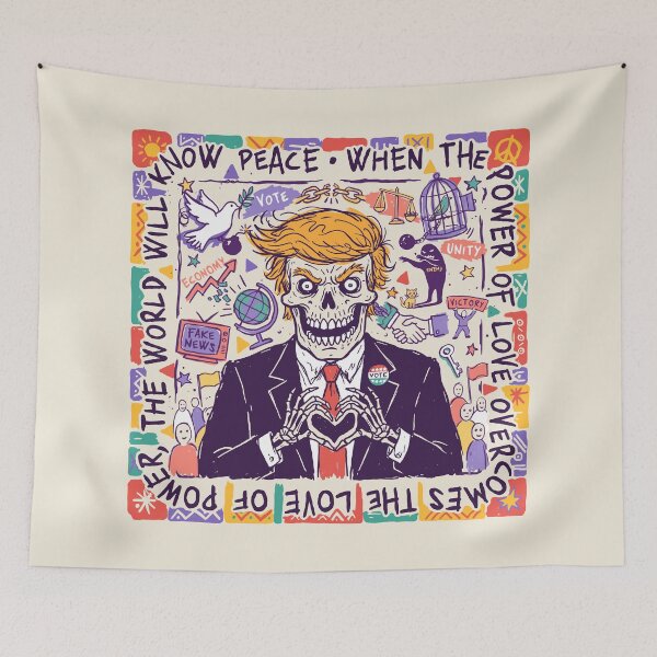 Item preview, Power of Love: Skeleton Politician Satire designed and sold by sXe-art.