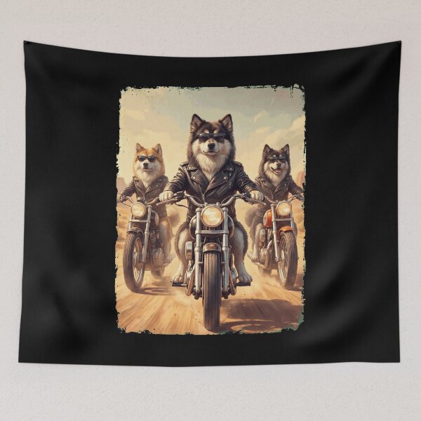 Item preview, Funny Finnish Lapphund Motorcycle Meme Dog Lover designed and sold by DoodleTortle.
