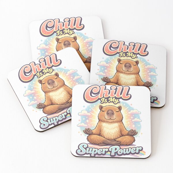 Item preview, Chill Is My Super Power Capybara designed and sold by Art by Debasish.