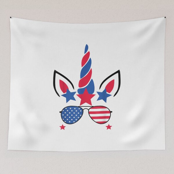 Item preview, Patriotic Unicorn American Flag Glasses Funny 4th of July USA Independence Day designed and sold by Tanjaberto.