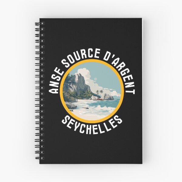 Aperçu de l'œuvre Anse Source d’Argent - Seychelles (avec lettrage blanc) créée et vendue par VelvetRoom.
