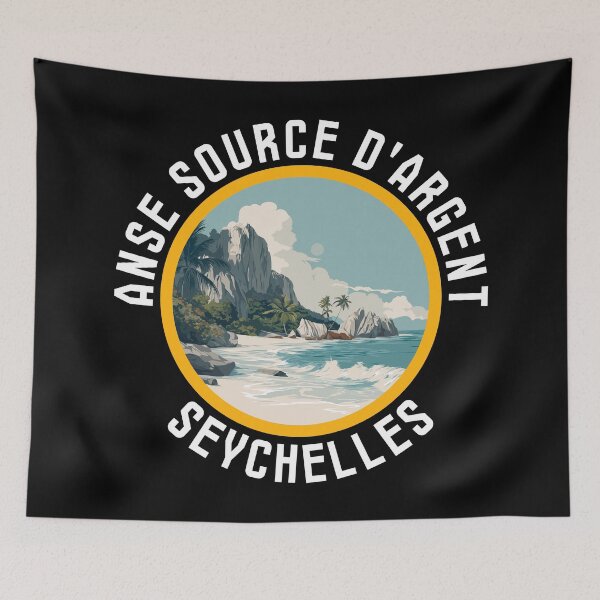 Item preview, Anse Source d’Argent - Seychelles (with White Lettering) designed and sold by VelvetRoom.