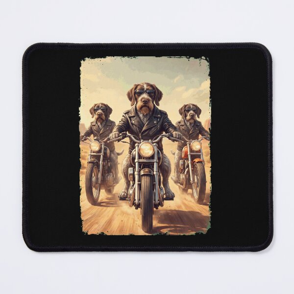 Item preview, Funny German Wirehaired Pointer Motorcycle Meme Dog Lover designed and sold by DoodleTortle.