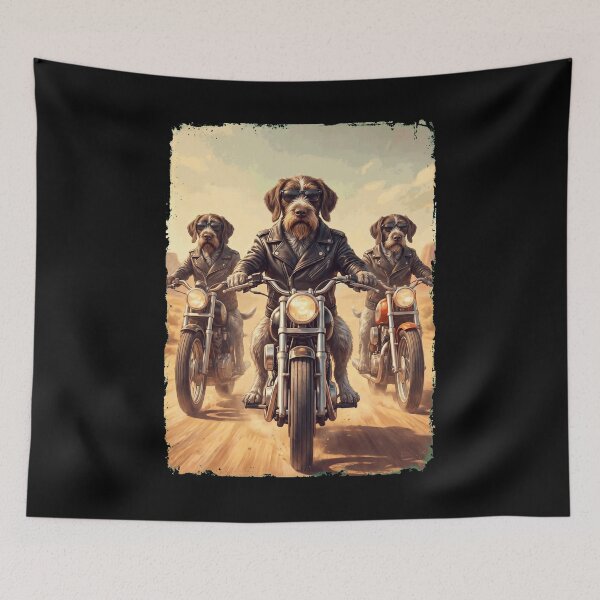 Item preview, Funny German Wirehaired Pointer Motorcycle Meme Dog Lover designed and sold by DoodleTortle.