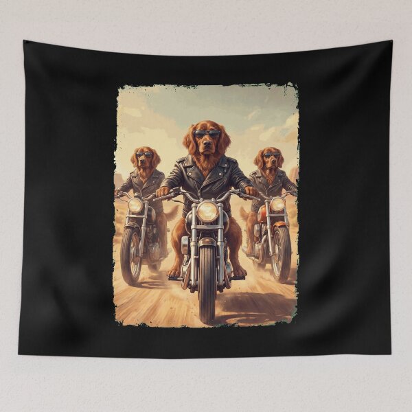Item preview, Funny Irish Setter Motorcycle Meme Dog Lover designed and sold by DoodleTortle.