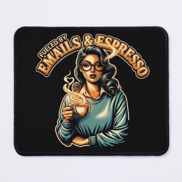 Item preview, Emails & Espresso – Office Girl Aesthetic Coffee Lover Vintage Retro T-Shirt designed and sold by Prime legend .