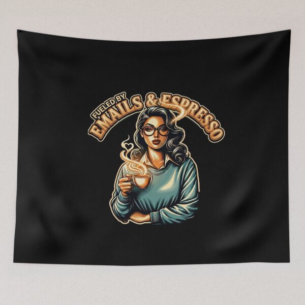 Item preview, Emails & Espresso – Office Girl Aesthetic Coffee Lover Vintage Retro T-Shirt designed and sold by Prime legend .