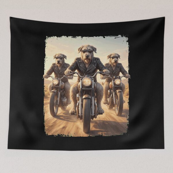 Item preview, Funny Irish Wolfhound Motorcycle Meme Dog Lover designed and sold by DoodleTortle.