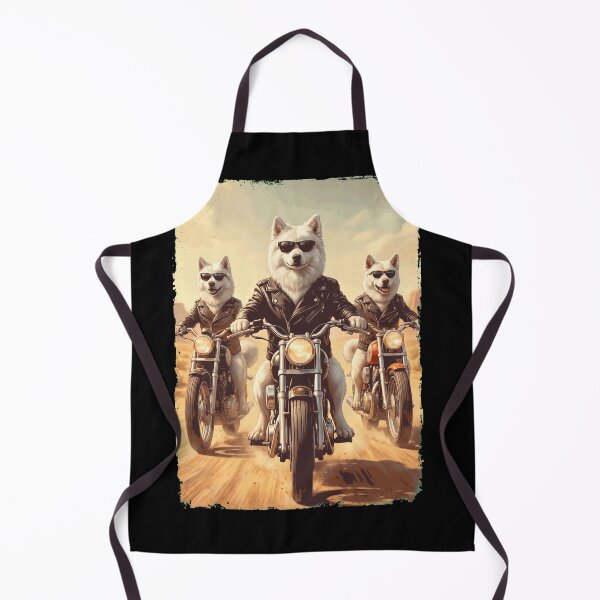 Item preview, Funny Japanese Spitz Motorcycle Meme Dog Lover designed and sold by DoodleTortle.