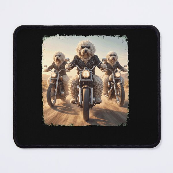 Item preview, Funny Komondor Motorcycle Meme Dog Lover designed and sold by DoodleTortle.