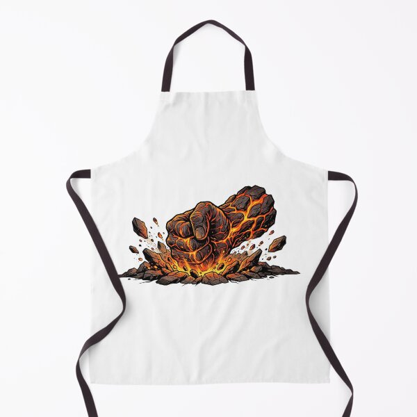 Item preview, Volcanic Magma Rock Fist Smash - Comic Book Style Action Art designed and sold by AuraDraftStudio.