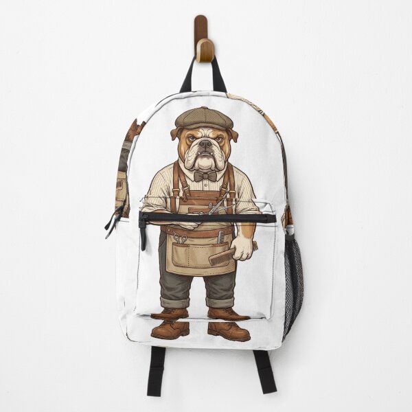 Item preview, Barber Bulldog Retro 70s Dog T-Shirt Design designed and sold by Prism-Bubble.