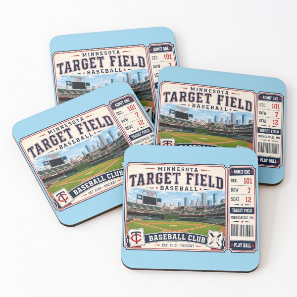 Item preview, Minnesota Target Field Vintage Ticket Poster Retro Baseball Stadium Art Minneapolis Skyline Ballpark designed and sold by GhostDawgs.