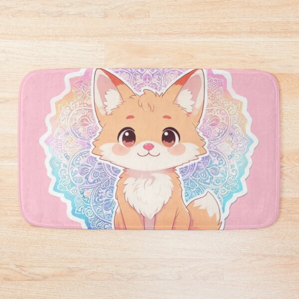 Item preview, Cute Kawaii Fox with Mandala Art designed and sold by Chromatic Artistry.