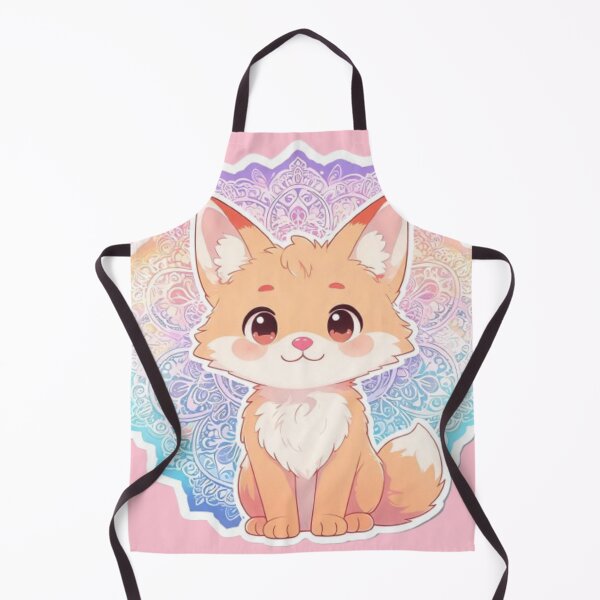 Item preview, Cute Kawaii Fox with Mandala Art designed and sold by Chromatic Artistry.