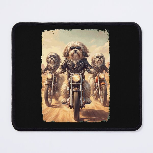 Item preview, Funny Lhasa Apso Motorcycle Meme Dog Lover designed and sold by DoodleTortle.