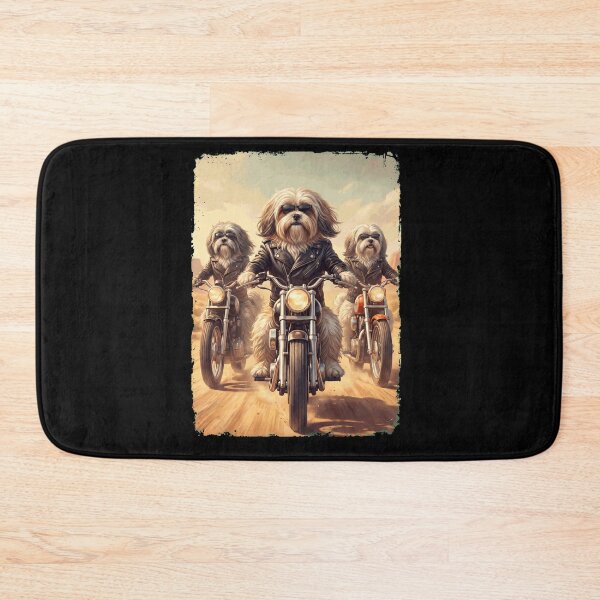 Item preview, Funny Lhasa Apso Motorcycle Meme Dog Lover designed and sold by DoodleTortle.