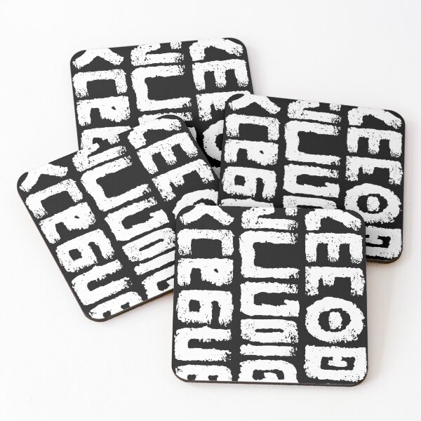 Item preview, Dark abstract black and white shabby native lettering ornament pattern 127sm designed and sold by 127sm.