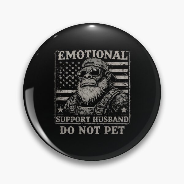 Item preview, Emotional Support Husband Do Not Pet Funny Patriotic Monkey USA designed and sold by Tanjaberto.