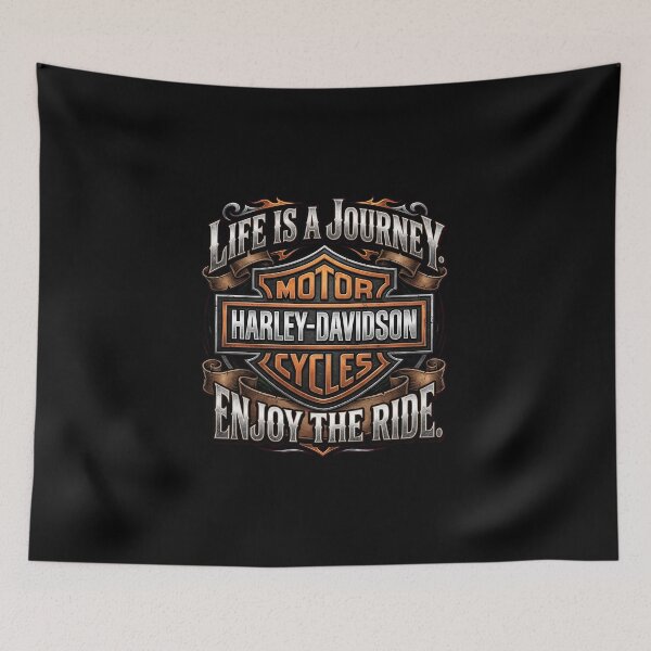 Item preview, Harley Davidson Life Is A Journey Enjoy The Ride Vintage Chopper Artwork designed and sold by enzoade.