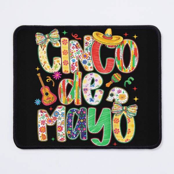 Item preview, Vibrant Floral Cinco De Mayo Pattern With Guitar Sombrero and Skulls designed and sold by MassonCalepon.