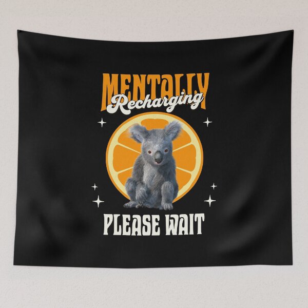 Item preview, Mentally Recharging Introvert Koala Design designed and sold by Vac1.