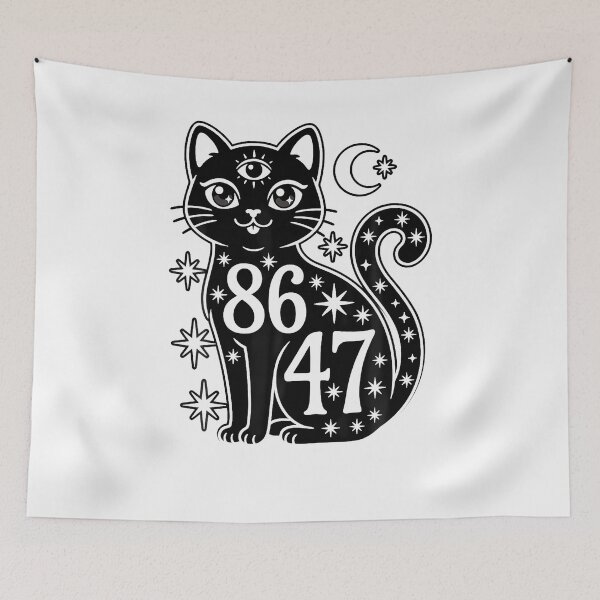 Item preview, 86 47 Black Cat Vintage Retro Cat Lady Cat Lover 86 47 Cat Mom designed and sold by Jackstudioo.