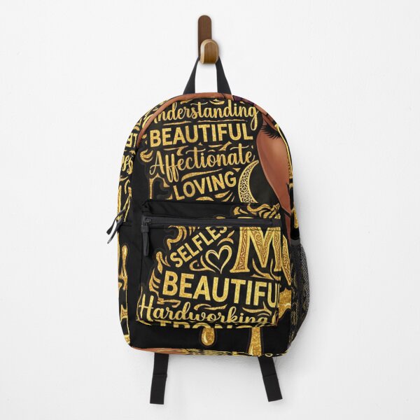 Item preview, Strong Beautiful Melanin Queen Mom Life Gold Glitter Afro Hair Art designed and sold by MassonCalepon.