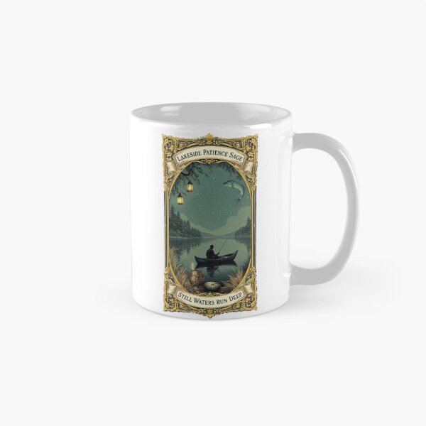 Item preview, Lakeside Patience Sage Funny Dad Fishing Emblem Gift designed and sold by YMLux.