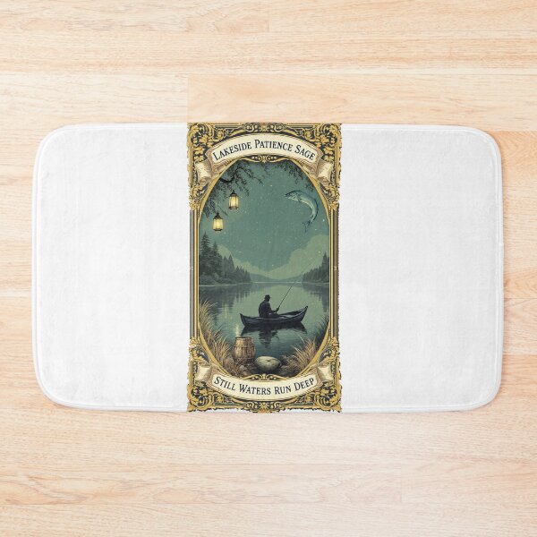 Item preview, Lakeside Patience Sage Funny Dad Fishing Emblem Gift designed and sold by YMLux.