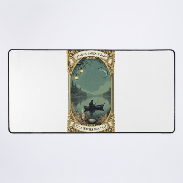 Item preview, Lakeside Patience Sage Funny Dad Fishing Emblem Gift designed and sold by YMLux.