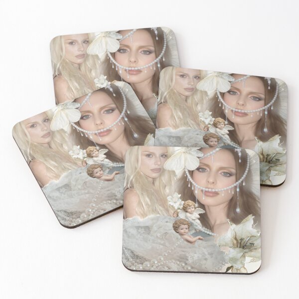 Item preview, Ethereal Julia Fox - Angelic Pearl & Cherub Dream Collage designed and sold by y2kponyclub.