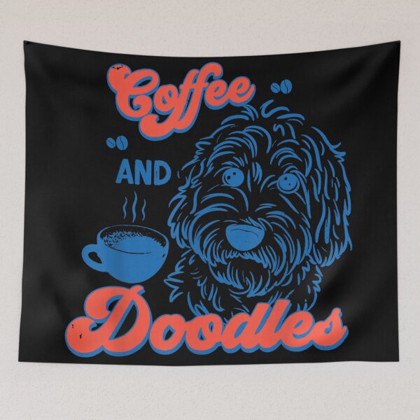 Item preview, Coffee And Doodles Funny Dog Lover With Blue Poodle Coffee Cup designed and sold by MassonCalepon.