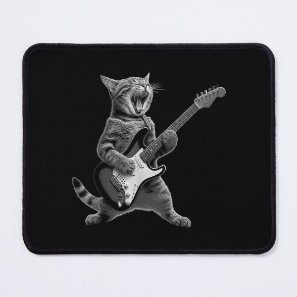 Item preview, Funny Rock And Roll Cat Playing Guitar Music Lover Vintage designed and sold by Tanjaberto.