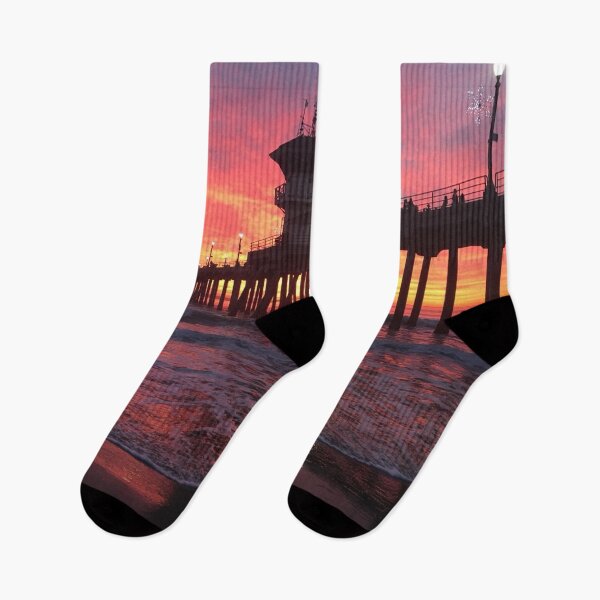 Item preview, Huntington Beach Pier Fire Sunset designed and sold by Kimberly Palmer.