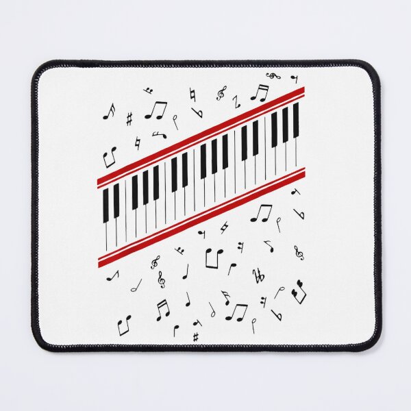 Item preview, Abstract Piano Keys Music Notes With Red Stripes Artistic Musical Design designed and sold by MassonCalepon.