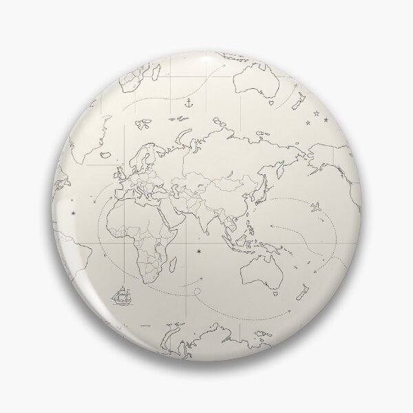 Item preview, Vintage Minimalist World Map Adventure Wanderlust designed and sold by SplashTastic.
