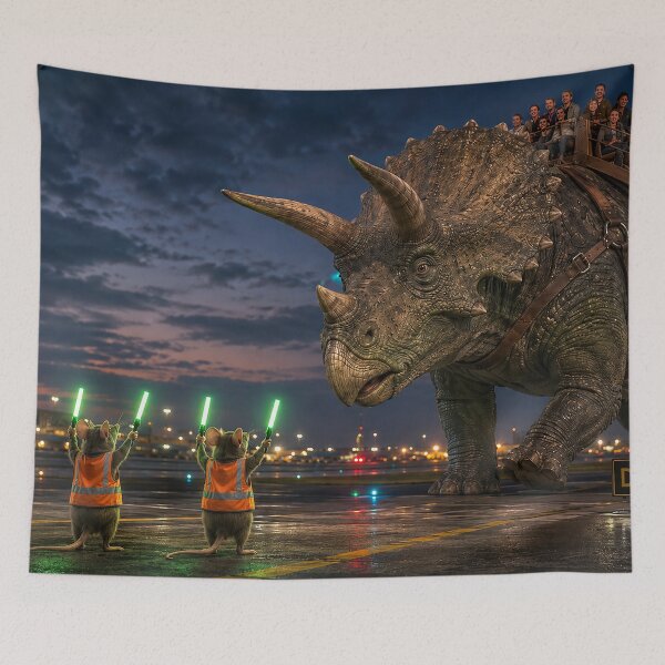 Item preview, Airport Crew Marshals Giant Dinosaur designed and sold by nikkolaus.