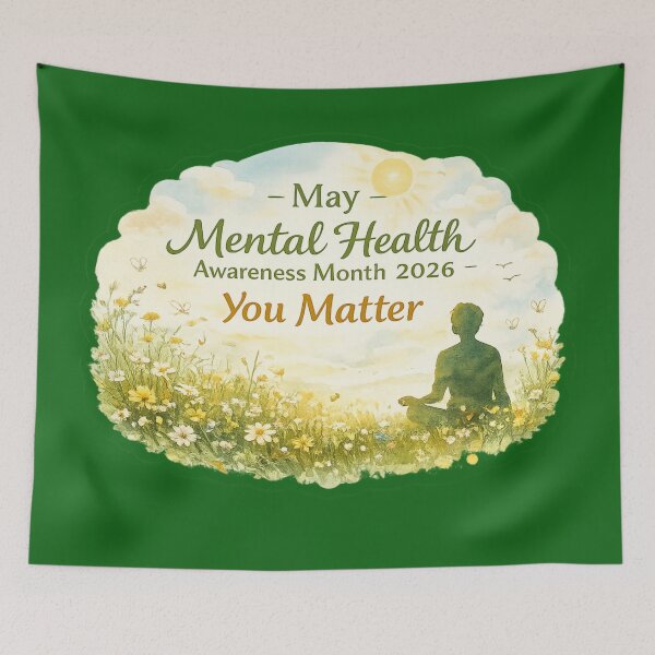 Item preview, Mental Health Awareness Month May 2026 You Matter – Watercolor Wildflower Art | Mental Health Gift designed and sold by irfanshikh.